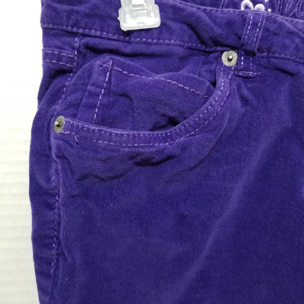 Justice pants 16 1/2 corduroy skinny stretch cords
